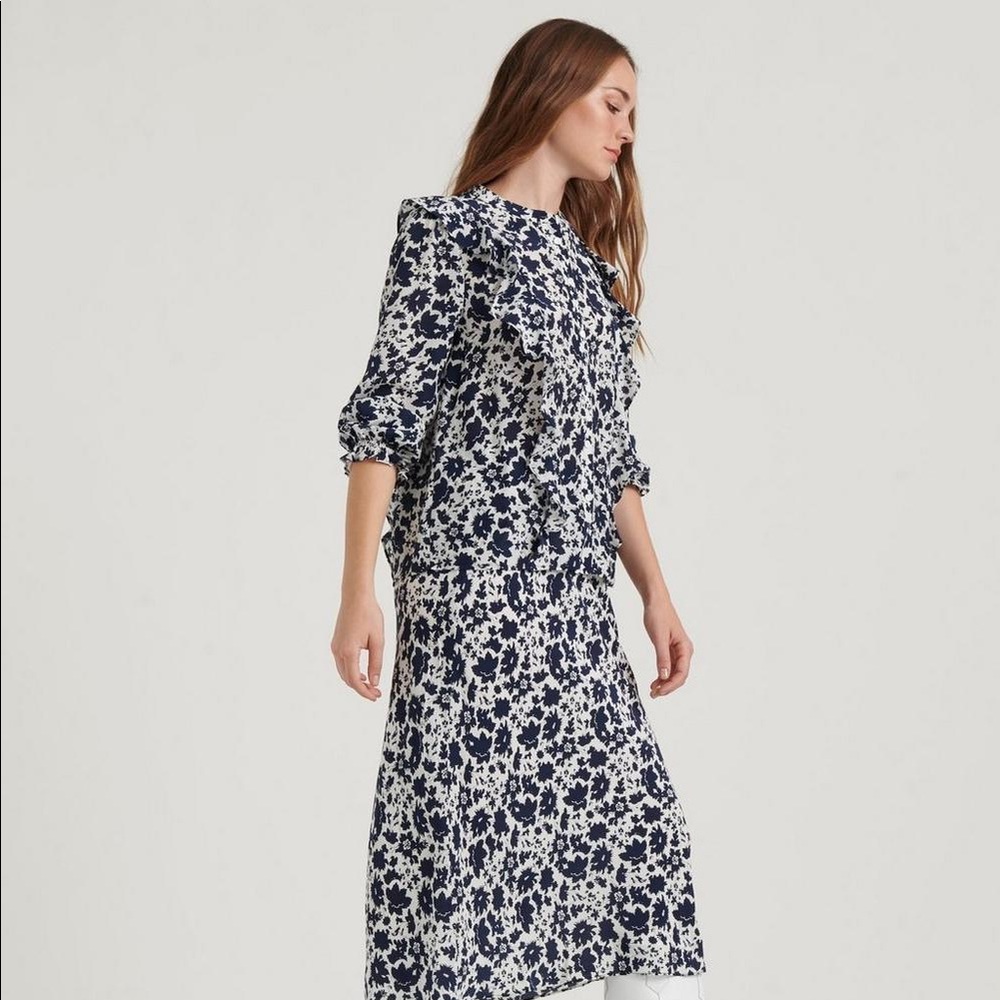 NWT Lucky Brand Victoria Ruffle Blouse - Picture 4 of 4